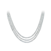 Three row diamond necklace
